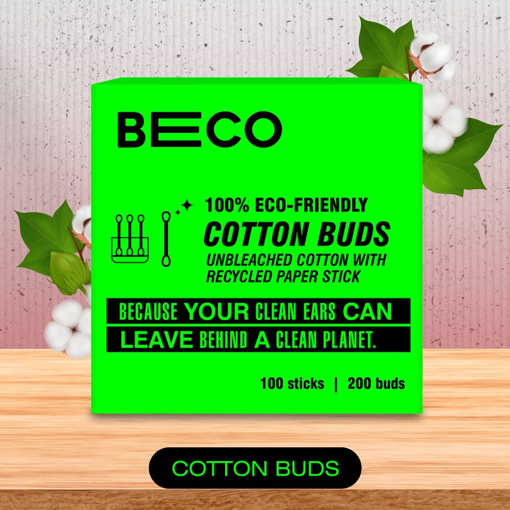 Cotton Buds with Recycled Paper Sticks - 100 buds_