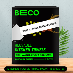 Reusable Bamboo Kitchen Towel - Trial Pack - 3 Sheets