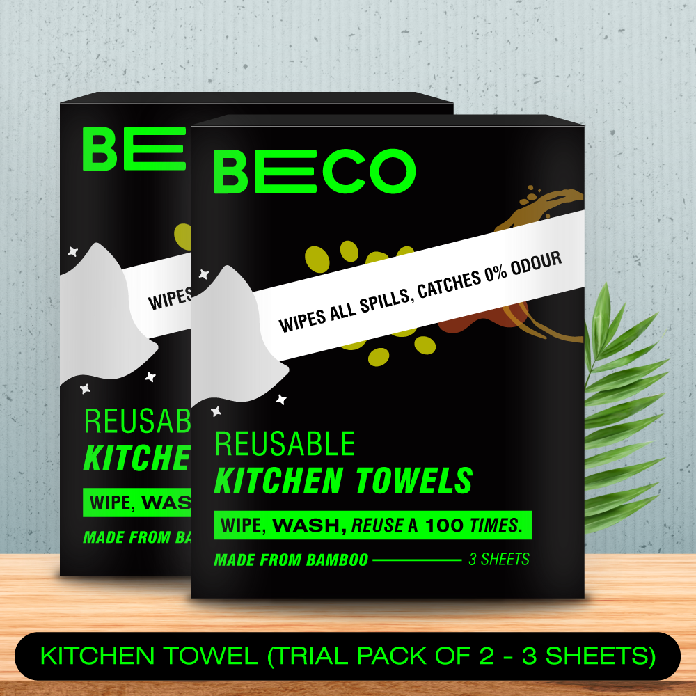 Reusable Bamboo Kitchen Towel - Trial Pack - 3 Sheets | Pack of 2_