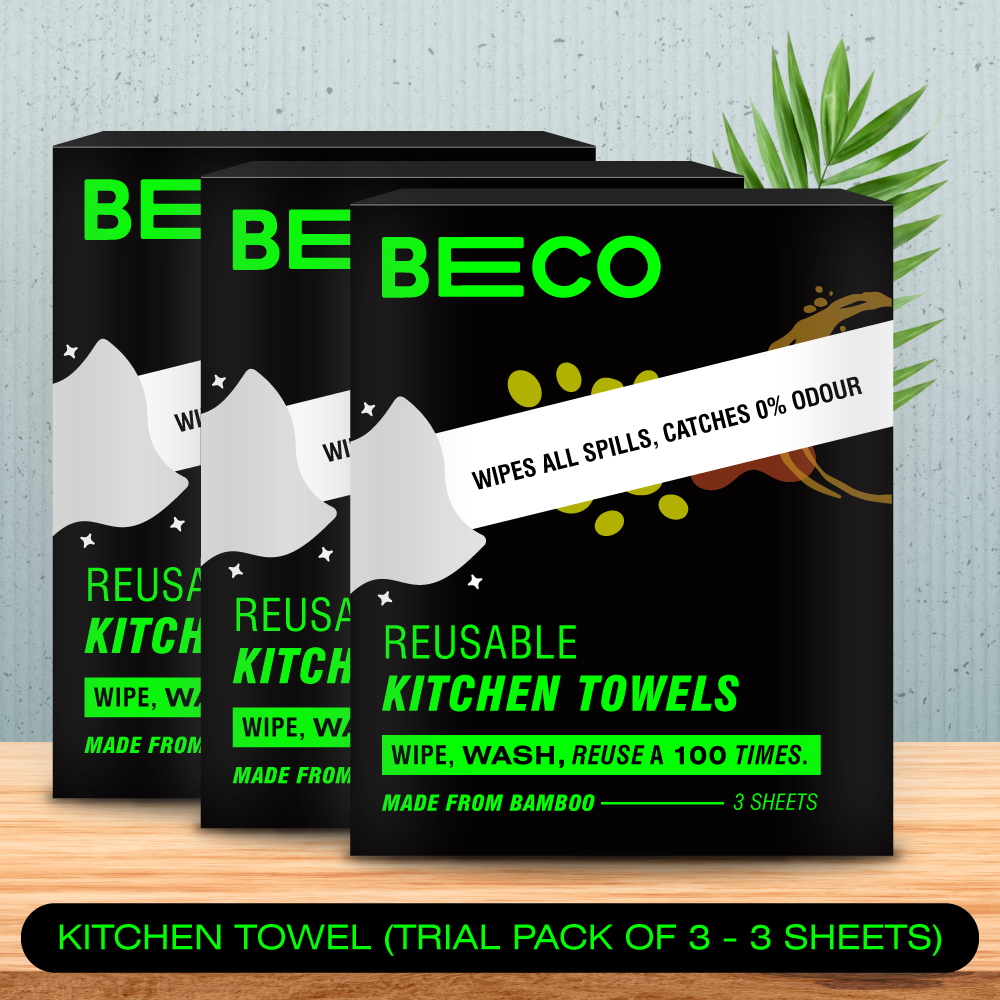 Reusable Bamboo Kitchen Towel - Trial Pack - 3 Sheets | Pack of 3