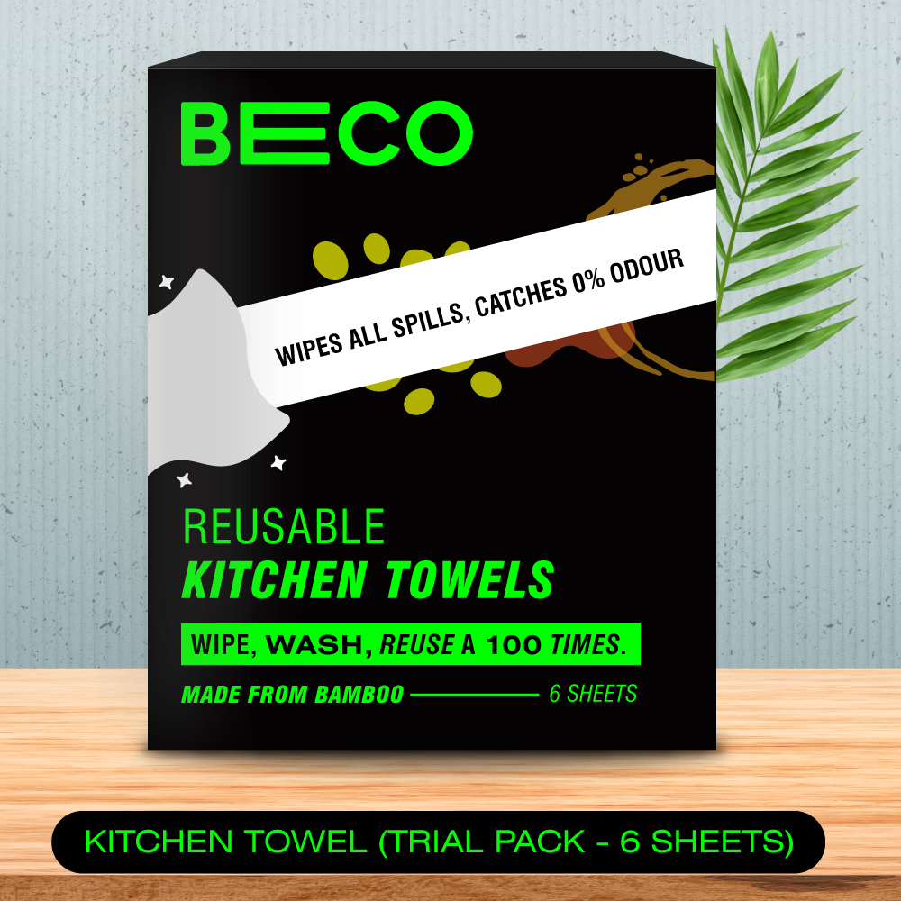 Reusable Bamboo Kitchen Towel - Trial Pack - 6 Sheets