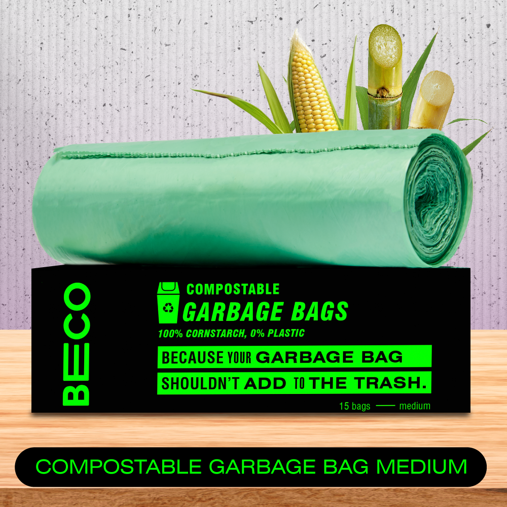 Compostable Garbage Bags - Medium - 15 bags/roll_