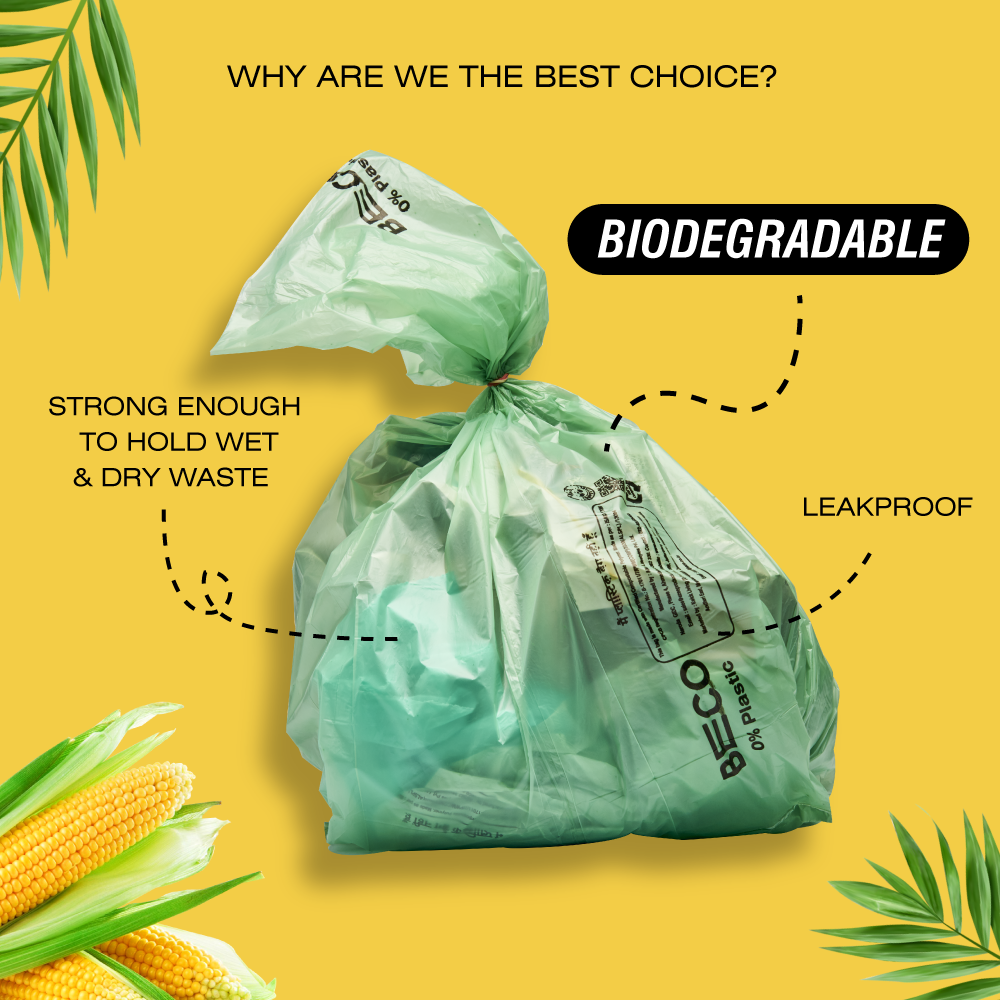 Biodegradable Garbage Bags - Medium - 30 bags/roll | Pack of 2