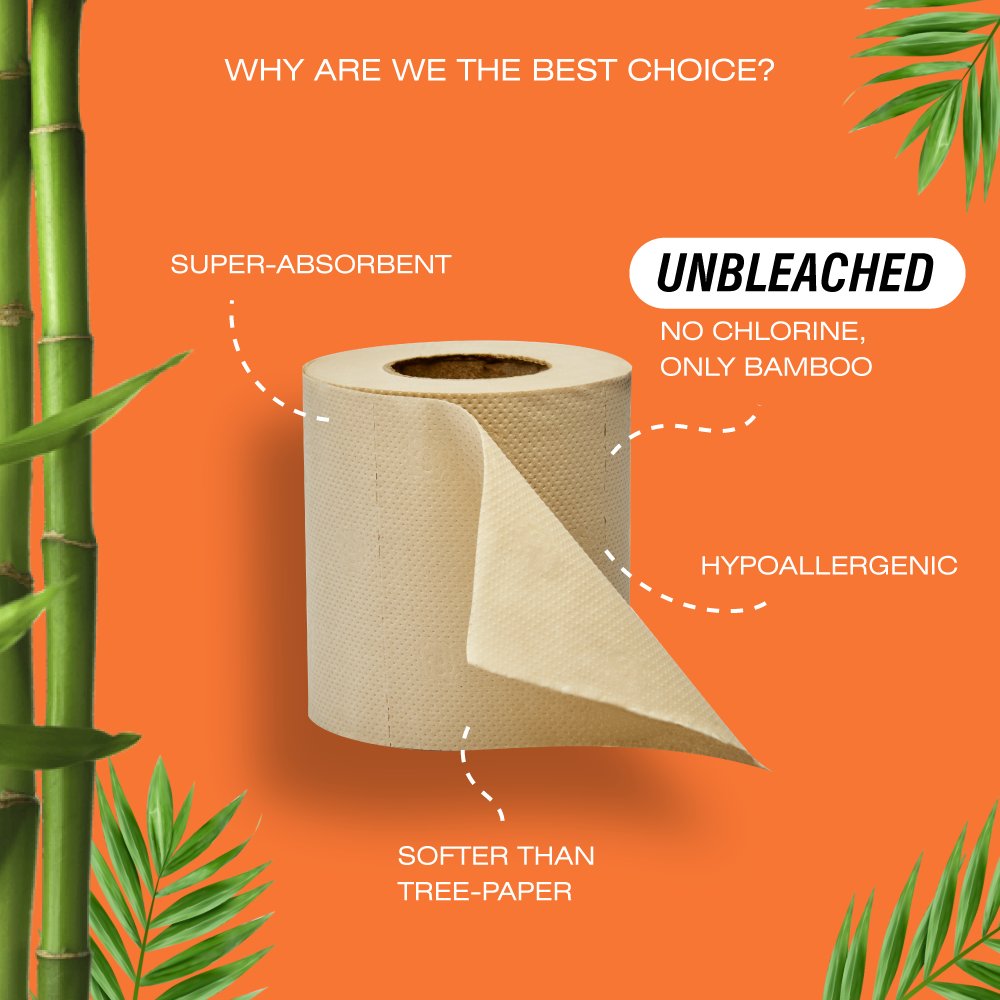 Bamboo Toilet Paper - 160 pulls | Pack of 2**