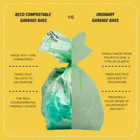 Compostable Garbage Bags - Small - 15 bags/roll | Pack of 2