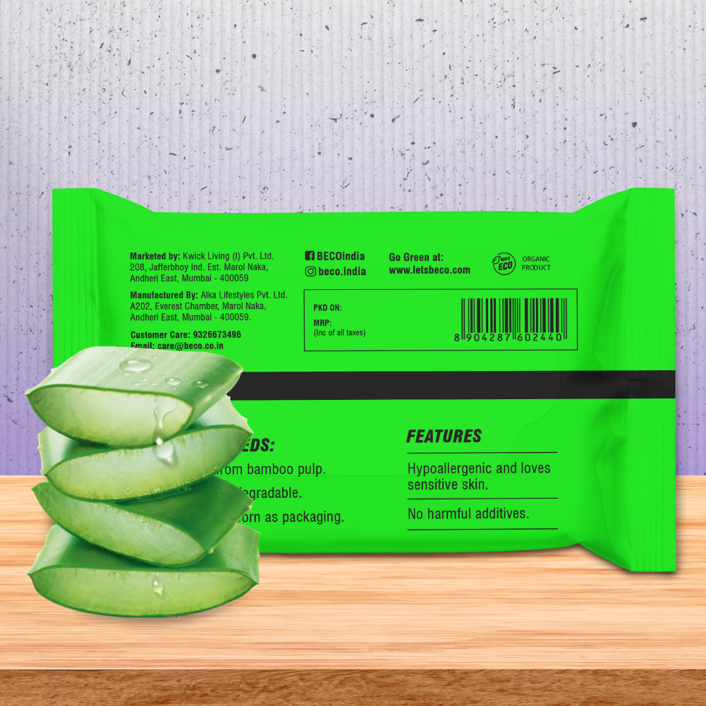 Aloe Infused Bamboo Wet Wipes**